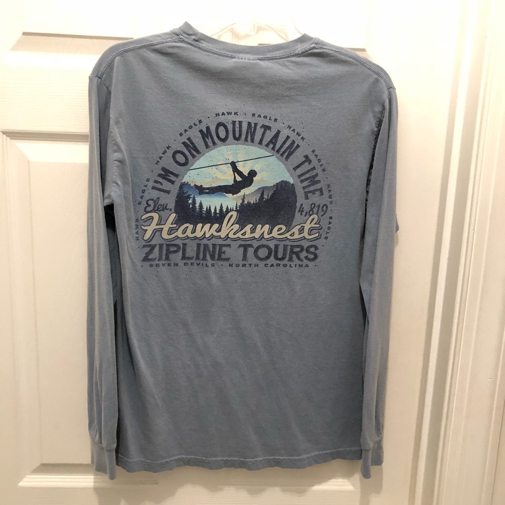 ⛰Hawks Nest Zipline⛰Long Sleeve Comfort Colors T